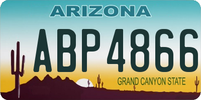 AZ license plate ABP4866