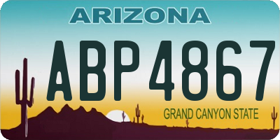 AZ license plate ABP4867