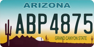 AZ license plate ABP4875