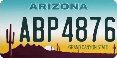 AZ license plate ABP4876