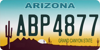 AZ license plate ABP4877