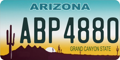 AZ license plate ABP4880