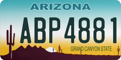 AZ license plate ABP4881