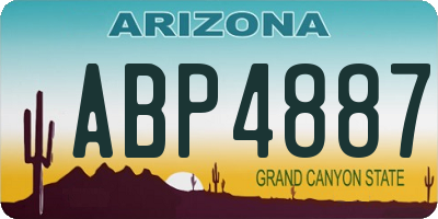 AZ license plate ABP4887