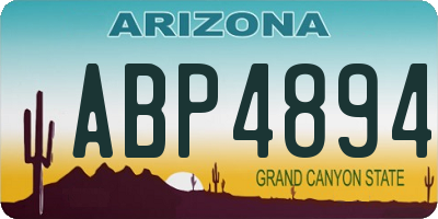AZ license plate ABP4894