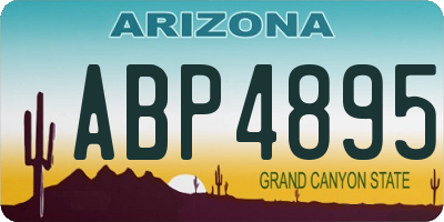 AZ license plate ABP4895