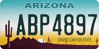 AZ license plate ABP4897