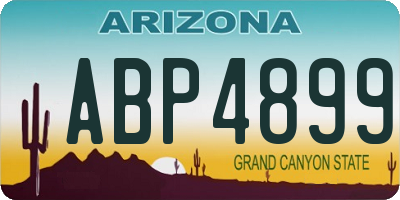 AZ license plate ABP4899