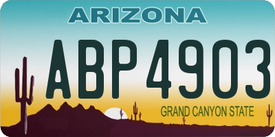 AZ license plate ABP4903