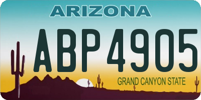 AZ license plate ABP4905