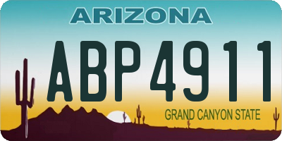 AZ license plate ABP4911