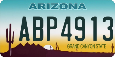 AZ license plate ABP4913