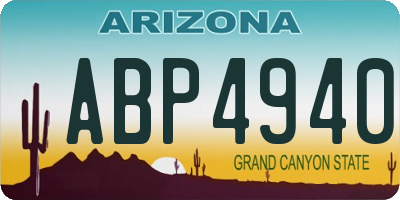 AZ license plate ABP4940