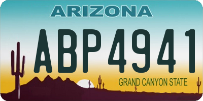AZ license plate ABP4941