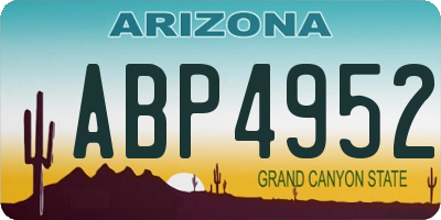 AZ license plate ABP4952