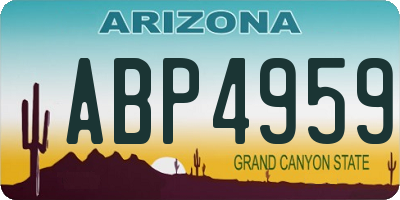 AZ license plate ABP4959