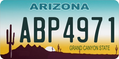 AZ license plate ABP4971