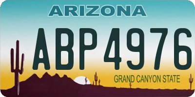 AZ license plate ABP4976
