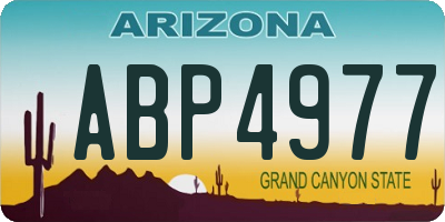 AZ license plate ABP4977