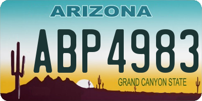 AZ license plate ABP4983