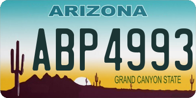 AZ license plate ABP4993