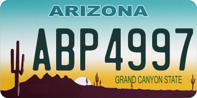 AZ license plate ABP4997