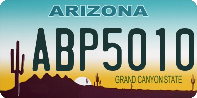 AZ license plate ABP5010