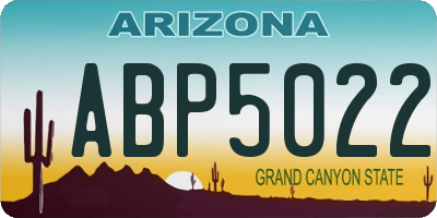 AZ license plate ABP5022