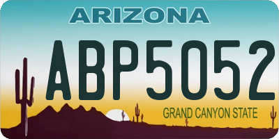 AZ license plate ABP5052