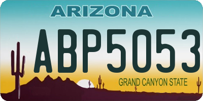AZ license plate ABP5053