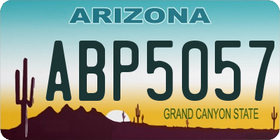 AZ license plate ABP5057