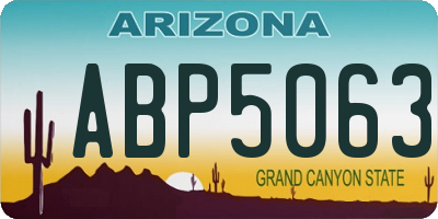 AZ license plate ABP5063