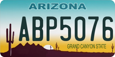 AZ license plate ABP5076