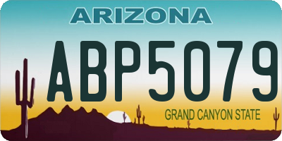 AZ license plate ABP5079