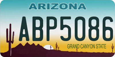 AZ license plate ABP5086