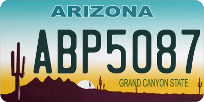 AZ license plate ABP5087