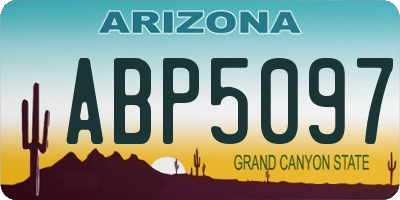 AZ license plate ABP5097