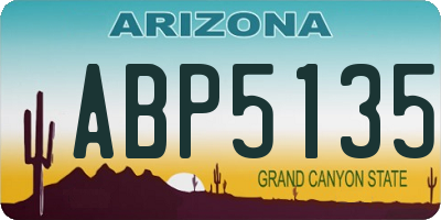 AZ license plate ABP5135