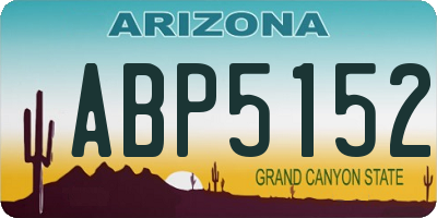 AZ license plate ABP5152