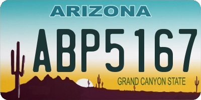 AZ license plate ABP5167