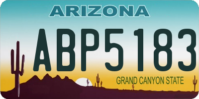 AZ license plate ABP5183
