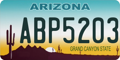 AZ license plate ABP5203
