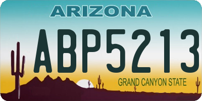AZ license plate ABP5213