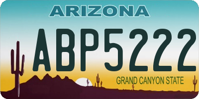AZ license plate ABP5222