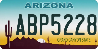 AZ license plate ABP5228