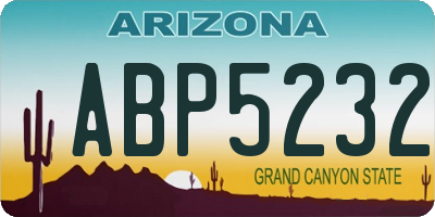 AZ license plate ABP5232