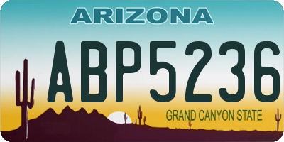 AZ license plate ABP5236
