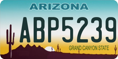 AZ license plate ABP5239