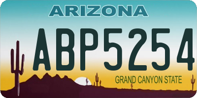 AZ license plate ABP5254
