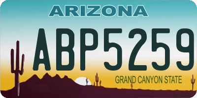 AZ license plate ABP5259